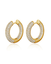 The Reversible Amalfi Hoops- Gold View 1