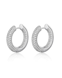 The Reversible Amalfi Hoops- Silver View 1
