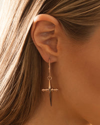 Cross Hoops- Rose Gold View 6