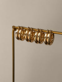 Baby Amalfi Tube Hoops- Gold View 4