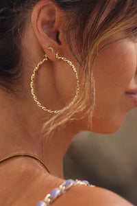 Hanalei Twisted Hoops | Sivan Ayla x Luv Aj View 3