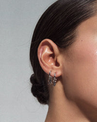 The Plain Metal Hoops with Initial Charms [Old English] View 3