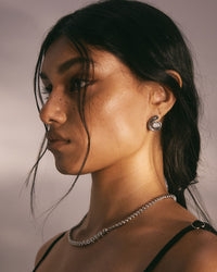 Wave Bezel Twist Studs view 2
