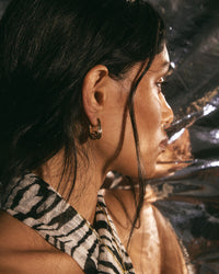 Wave Bezel Hoops view 2