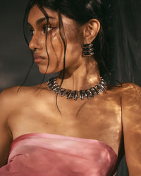 The Milan Bead Stud Necklace view 2