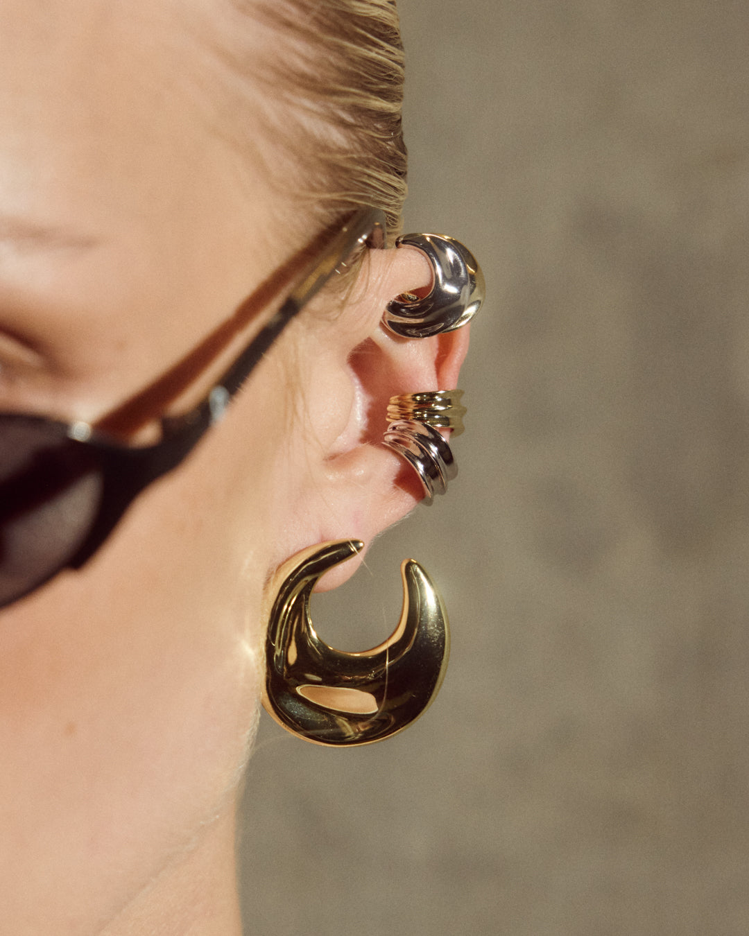 The Luv Aj Mercury Disc Statement Studs | Luv Aj