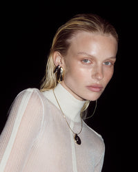 The Chrome Orb Studs on Model View 4