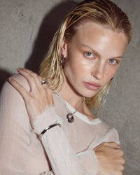 Luv Aj Mercury Disc Bangle on Model View 3