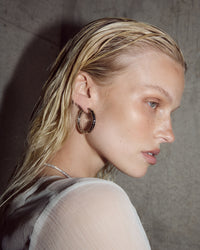 The Liquid Metal Hoops Set on model View 7