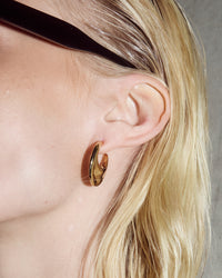 Luv Aj Mercury Disc Hoops on model View 3