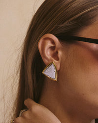 The Bianco Nero Studs- Gold View 4