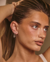 The Georgia Stone Huggies Set- Silver View 4