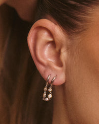 The Georgia Stone Huggies Set- Silver View 2