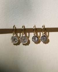 The Diamond Georgian Hoop Earrings- White Rhodium view 2