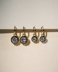 The Diamond Georgian Hoop Earrings- Black Rhodium view 2