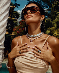 The Côte d'Azur Pendant Necklace- Silver View 4