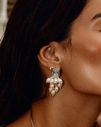 The Seychelles Pearl Statement Studs-Gold (Ships Early June) view 2