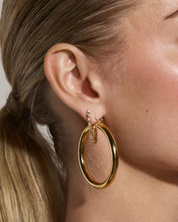 Amalfi Tube Hoops- Gold view 2