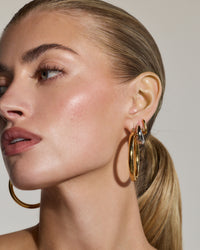 Amalfi Tube Hoops- Gold View 3