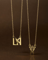 The MLS Logo Charm Necklace- Gold view 2