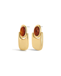 The Amber Honey Resin Statement Earrings (PREVIEW) view 2