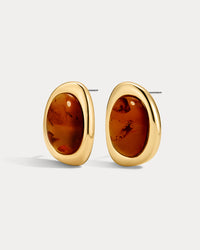 The Amber Honey Resin Studs