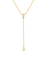 Ball Chain Lariat- Gold View 1