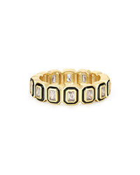 Bezel Ballier Ring- Black- Gold