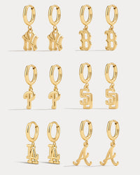Bijoux MLB Logo Earrings Bundle - Gold View 3