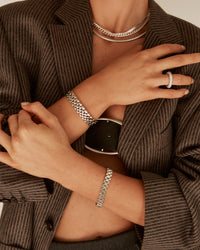 Celine Chain Link Bracelet- Silver View 3