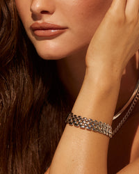 Celine Chain Link Bracelet- Silver View 2