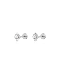 The Bubble Diamonte Studs view 2