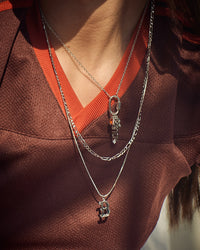 The MLB Logo Charm Carabiner Necklace- Gold view 2