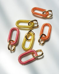 Le Signe Loop Hoops- Hot Pink- Gold View 4