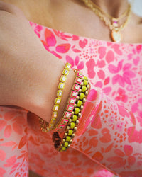 Timepiece Bracelet- Neon Yellow- Gold View 3