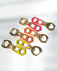 Mini Zipper Huggies- Neon Orange- Gold View 3