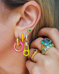 Heart Signet Ring- Pink- Gold View 4