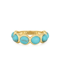 Turquoise Stone Ring- Gold View 1
