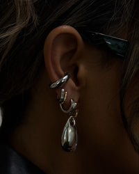 Two Tone Chain Link Drop Earrings View 4