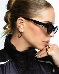 Chain Sculpt Link Earrings view 2