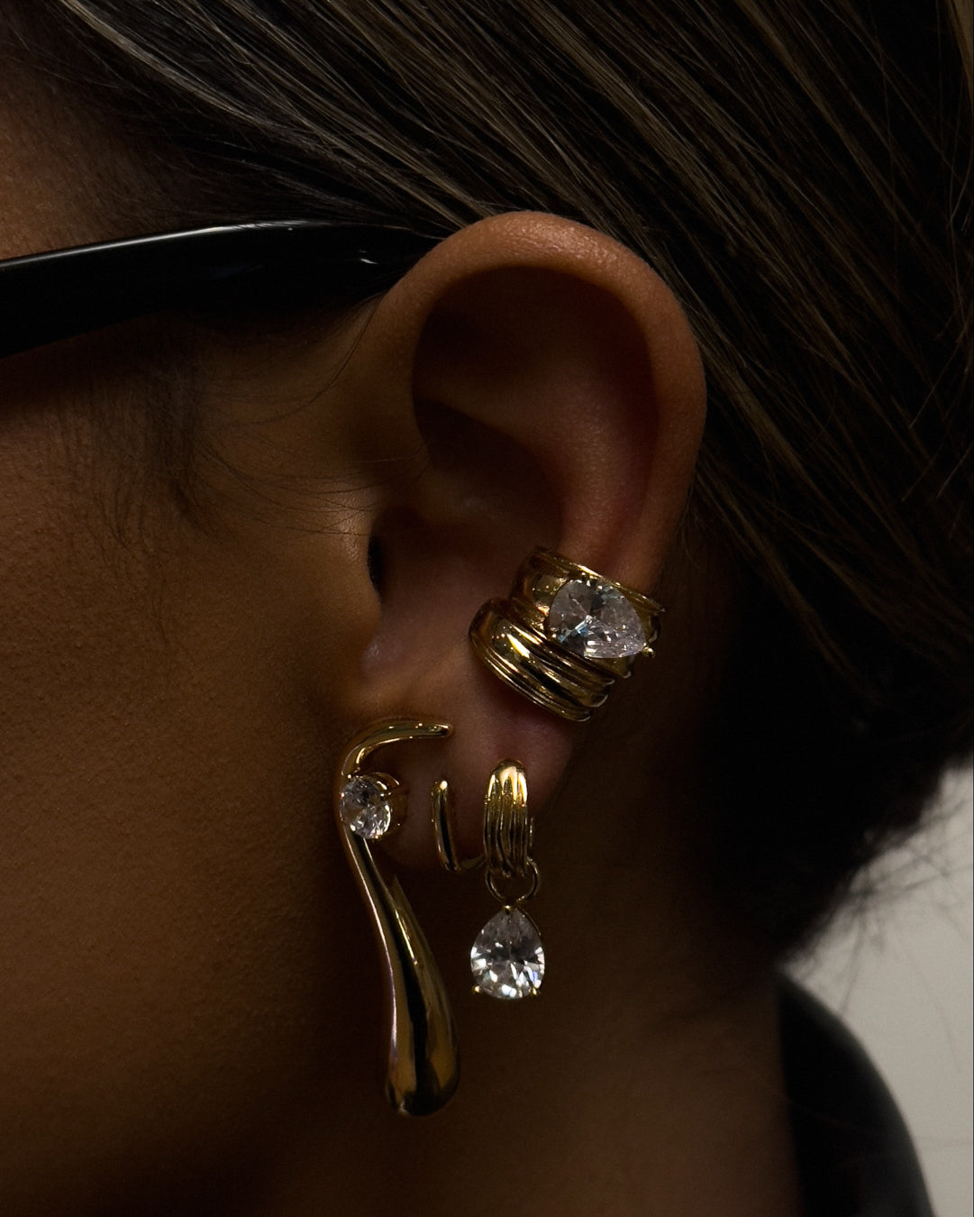 ゆゅ Gold Vermeil Cubic Zirconia Stud Earrings For Women | J.Crew