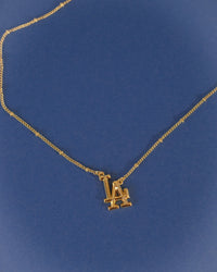 The MLB Logo Pendant Necklace- Gold view 2