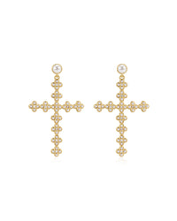 The Daisy Stud Cross Earrings