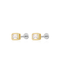 The Emerald Bezel Studs