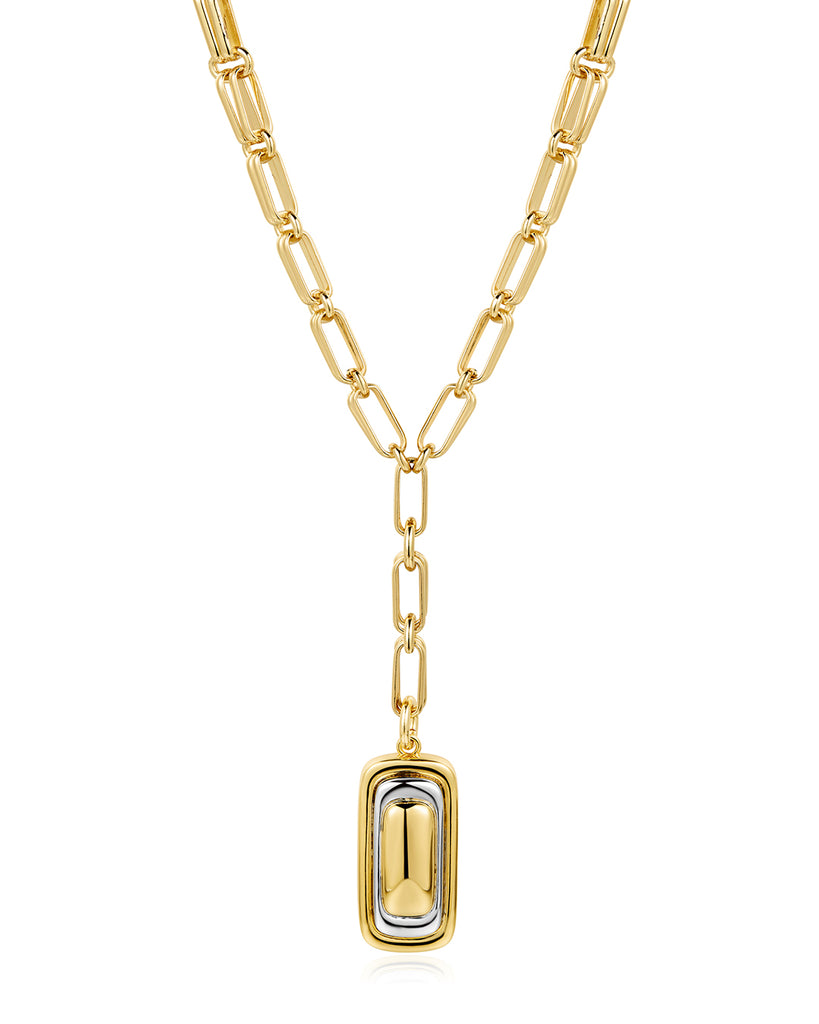 Dalia Two-Tone Pendant Necklace | Luv Aj