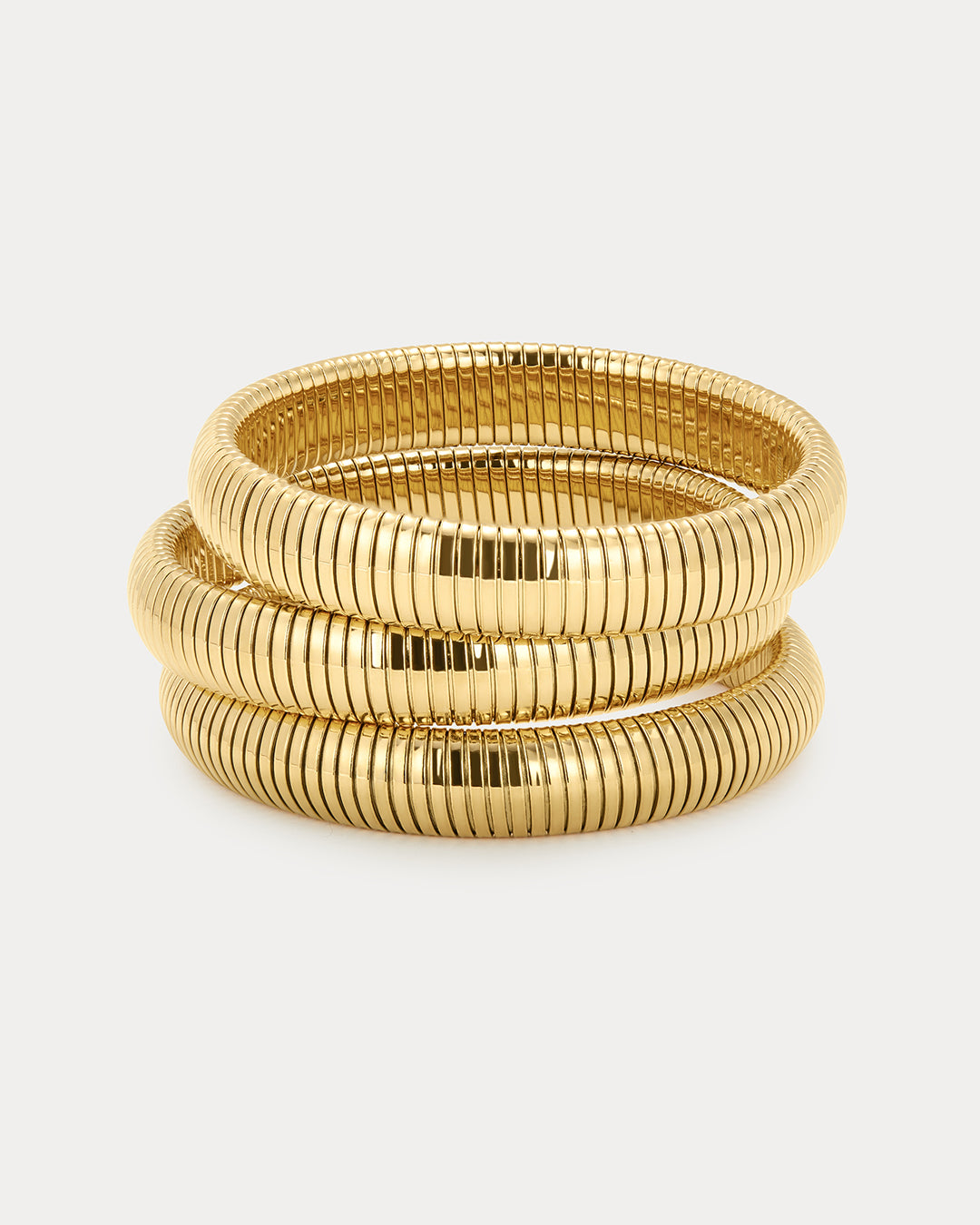 Flex Snake Chain Bracelet- Set of 3 (12mm wide)- Gold | Luv Aj