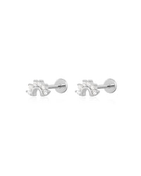 The Pave Flare Studs view 2