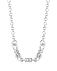 Horsebit Necklace- Silver View 1