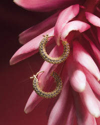 Pave Amalfi Huggies- Gold (Ships Mid May) View 4