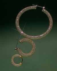 Pave Amalfi Hoops- Gold View 5